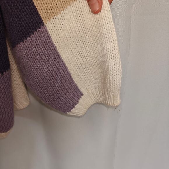 Vintage Dressbarn 22/24 3XL Grandma Cottage Core Long Sleeve Patchwork Cardigan - Picture 5 of 6